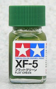 TAMIYA 琺瑯系油性漆 10ml 消光綠色 XF-5